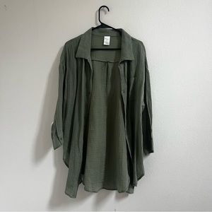 TARGET Olive Linen Gauze Tunic